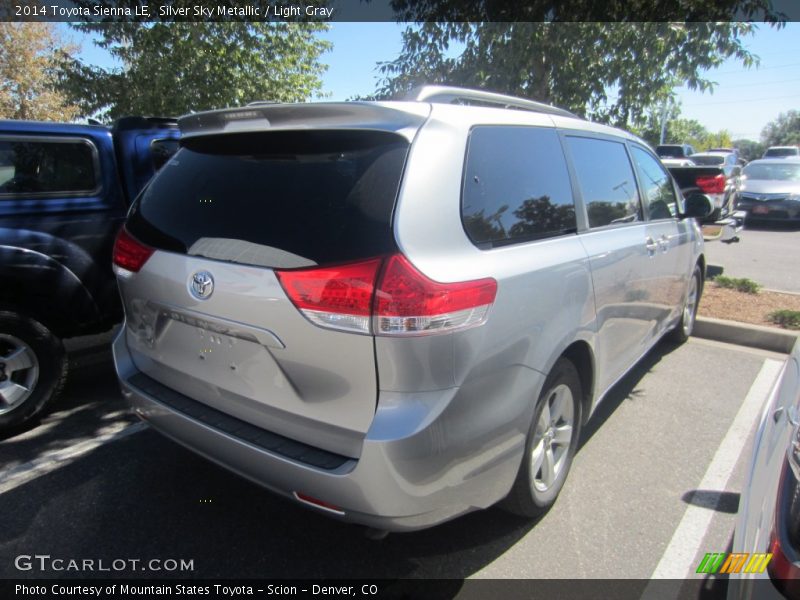 Silver Sky Metallic / Light Gray 2014 Toyota Sienna LE