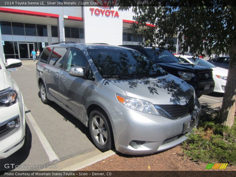Silver Sky Metallic / Light Gray 2014 Toyota Sienna LE