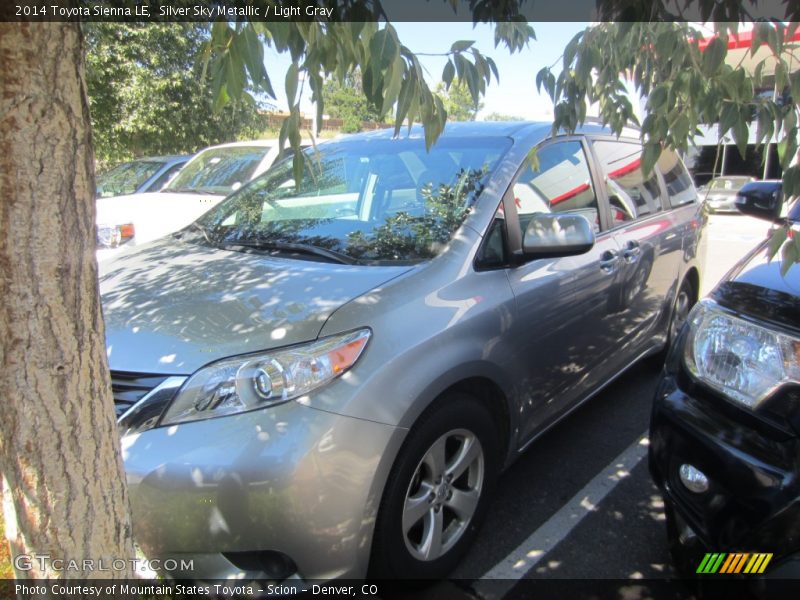 Silver Sky Metallic / Light Gray 2014 Toyota Sienna LE