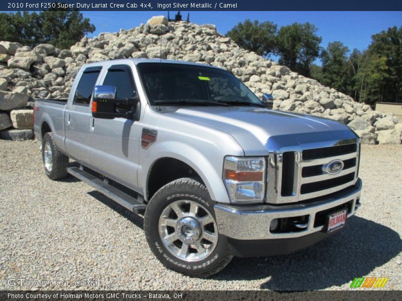 Ingot Silver Metallic / Camel 2010 Ford F250 Super Duty Lariat Crew Cab 4x4