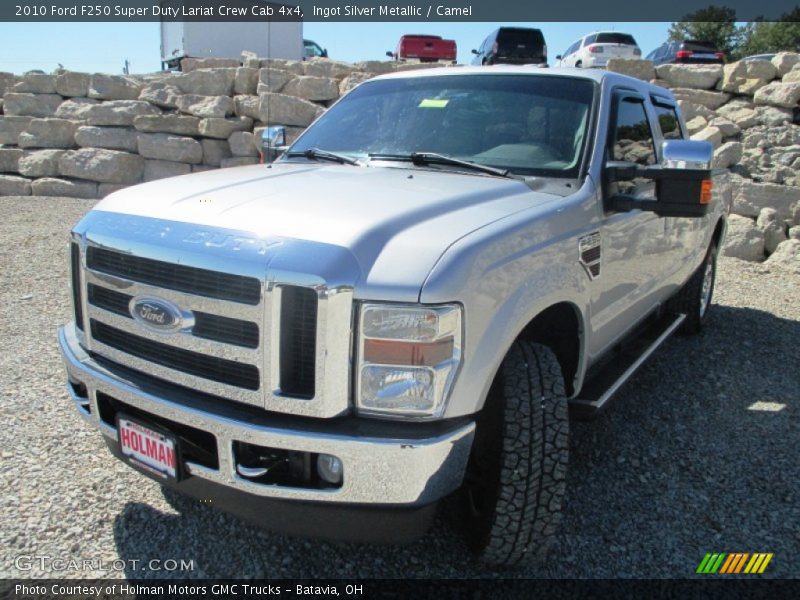 Ingot Silver Metallic / Camel 2010 Ford F250 Super Duty Lariat Crew Cab 4x4