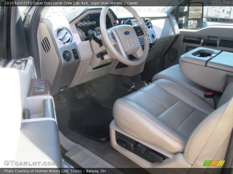 Ingot Silver Metallic / Camel 2010 Ford F250 Super Duty Lariat Crew Cab 4x4