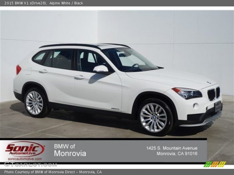Alpine White / Black 2015 BMW X1 sDrive28i