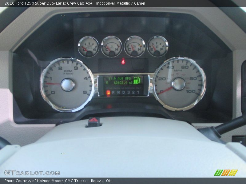 Ingot Silver Metallic / Camel 2010 Ford F250 Super Duty Lariat Crew Cab 4x4