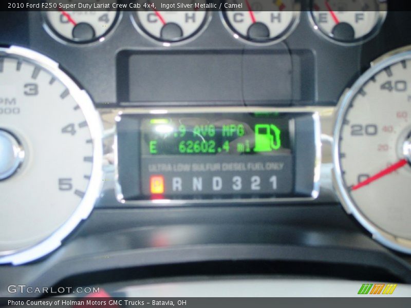 Ingot Silver Metallic / Camel 2010 Ford F250 Super Duty Lariat Crew Cab 4x4