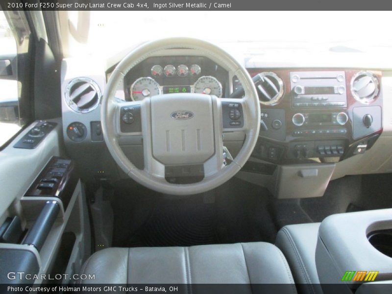 Ingot Silver Metallic / Camel 2010 Ford F250 Super Duty Lariat Crew Cab 4x4