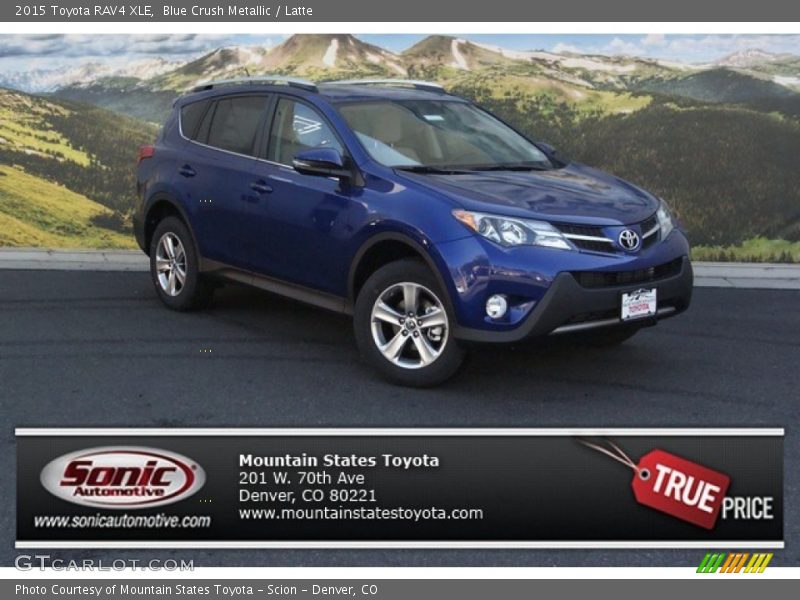 Blue Crush Metallic / Latte 2015 Toyota RAV4 XLE