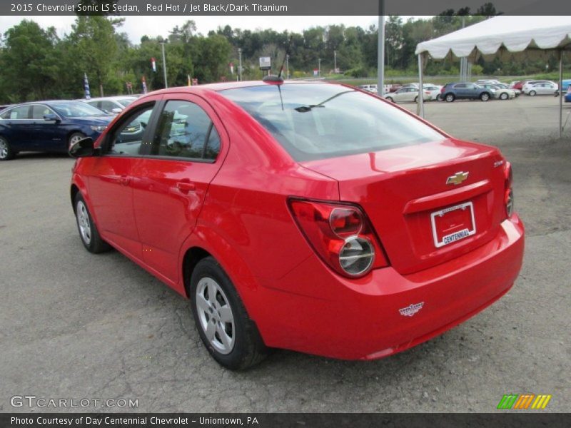 Red Hot / Jet Black/Dark Titanium 2015 Chevrolet Sonic LS Sedan