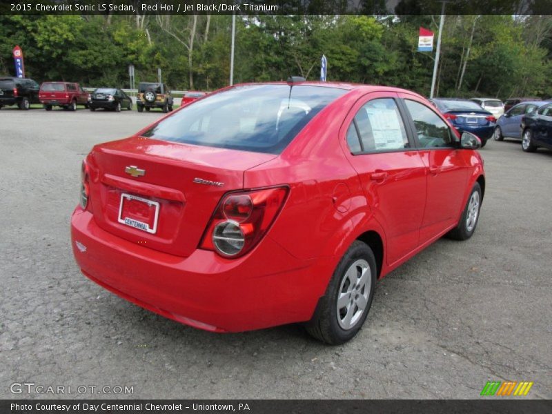 Red Hot / Jet Black/Dark Titanium 2015 Chevrolet Sonic LS Sedan