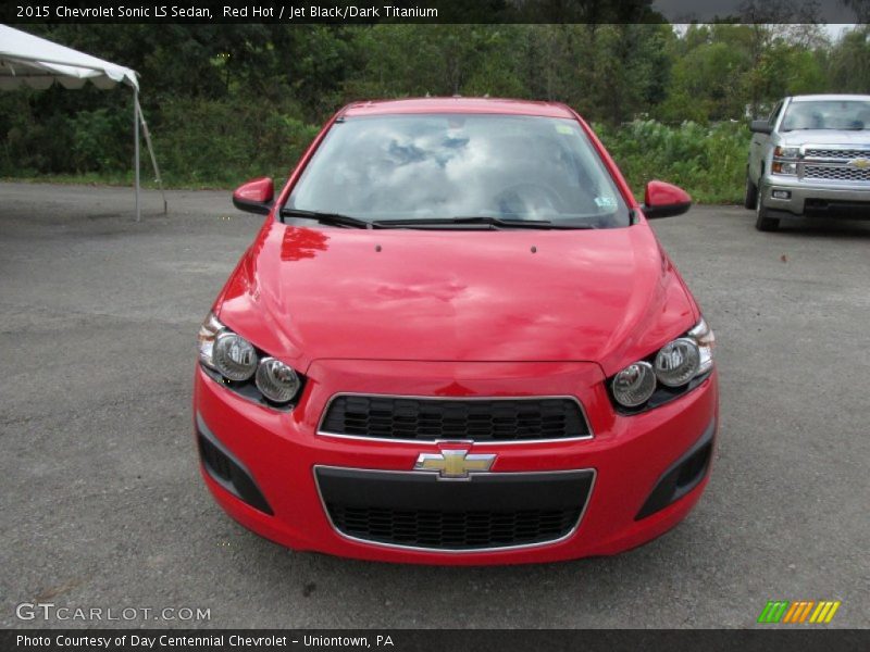 Red Hot / Jet Black/Dark Titanium 2015 Chevrolet Sonic LS Sedan