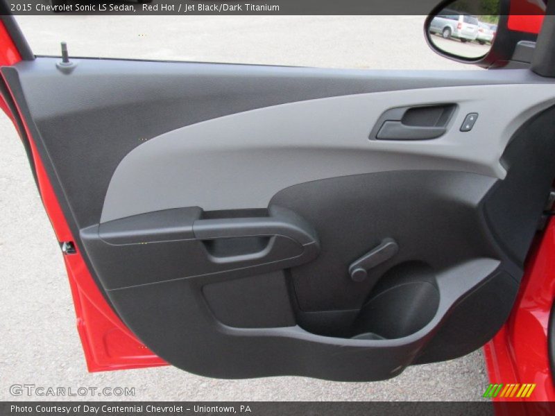 Red Hot / Jet Black/Dark Titanium 2015 Chevrolet Sonic LS Sedan