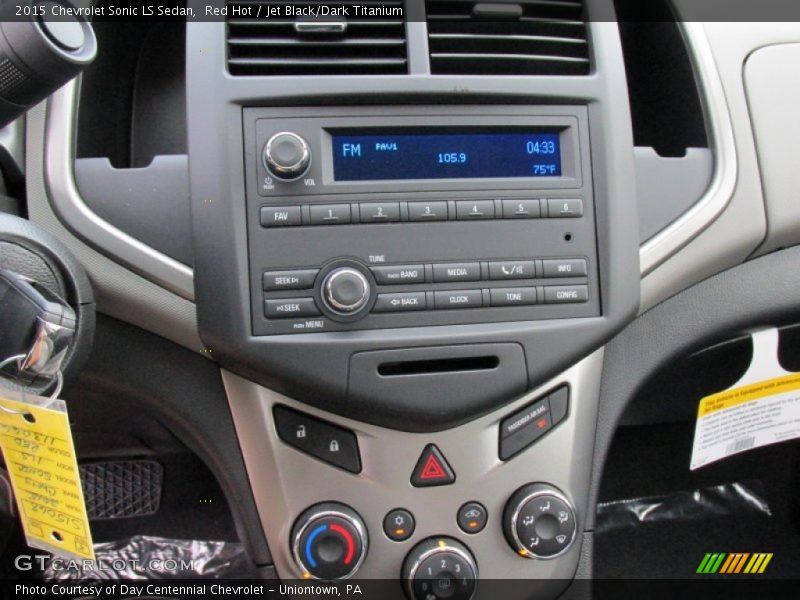 Red Hot / Jet Black/Dark Titanium 2015 Chevrolet Sonic LS Sedan