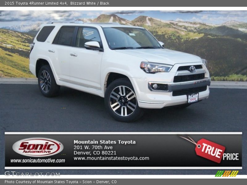 Blizzard White / Black 2015 Toyota 4Runner Limited 4x4