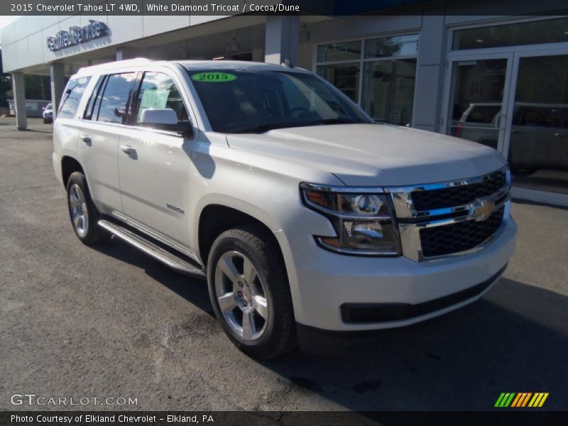 White Diamond Tricoat / Cocoa/Dune 2015 Chevrolet Tahoe LT 4WD