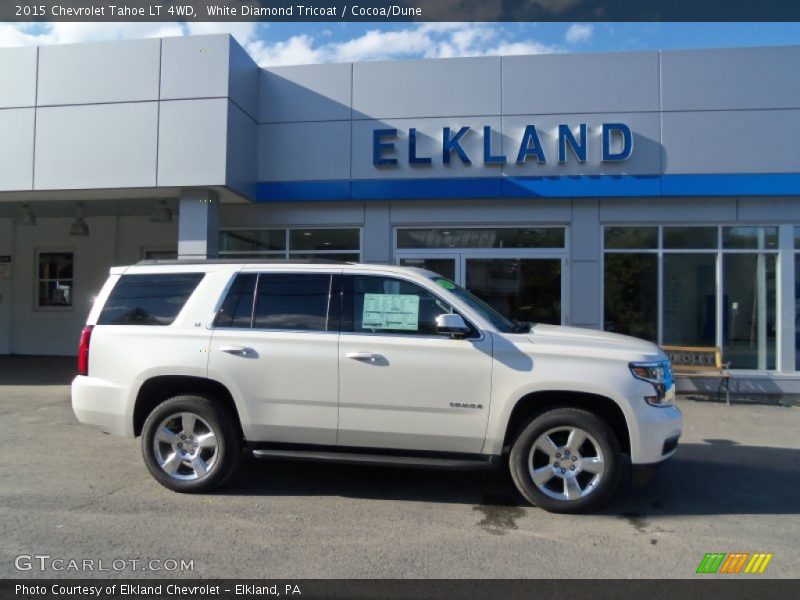 White Diamond Tricoat / Cocoa/Dune 2015 Chevrolet Tahoe LT 4WD