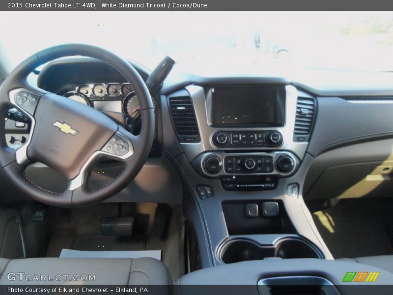 White Diamond Tricoat / Cocoa/Dune 2015 Chevrolet Tahoe LT 4WD