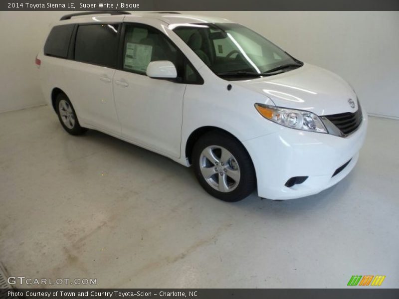 Super White / Bisque 2014 Toyota Sienna LE
