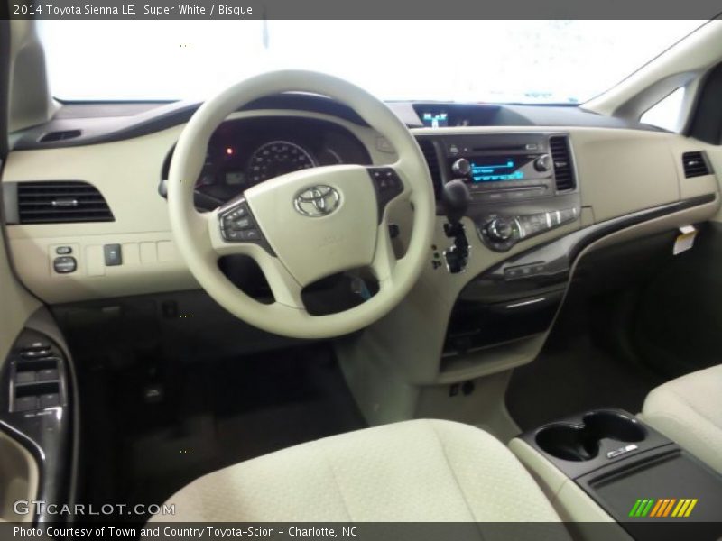 Super White / Bisque 2014 Toyota Sienna LE