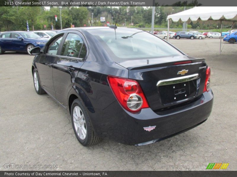 Blue Velvet Metallic / Dark Pewter/Dark Titanium 2015 Chevrolet Sonic LT Sedan