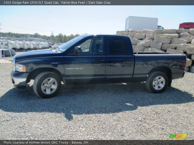Patriot Blue Pearl / Dark Slate Gray 2003 Dodge Ram 1500 SLT Quad Cab