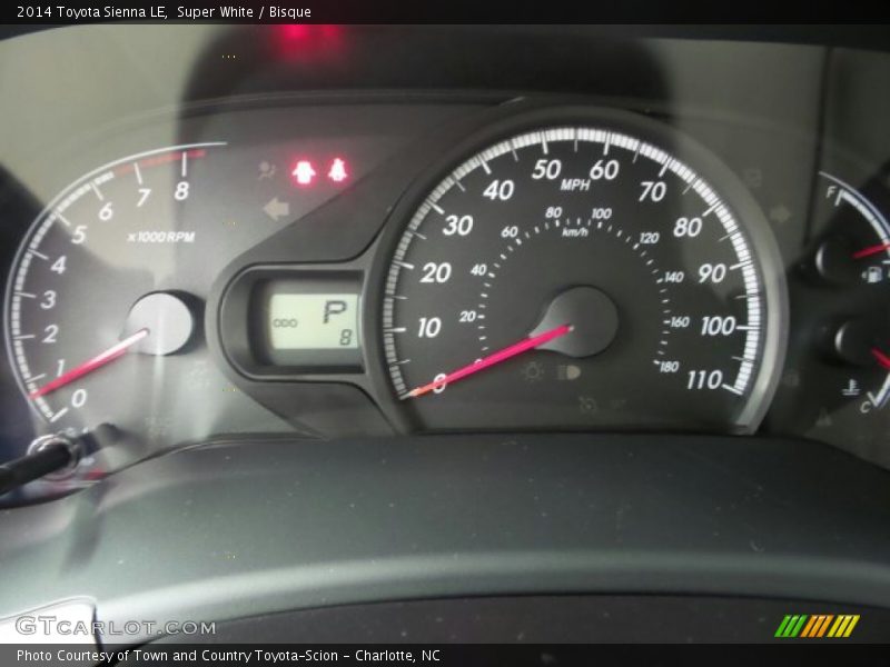 Super White / Bisque 2014 Toyota Sienna LE