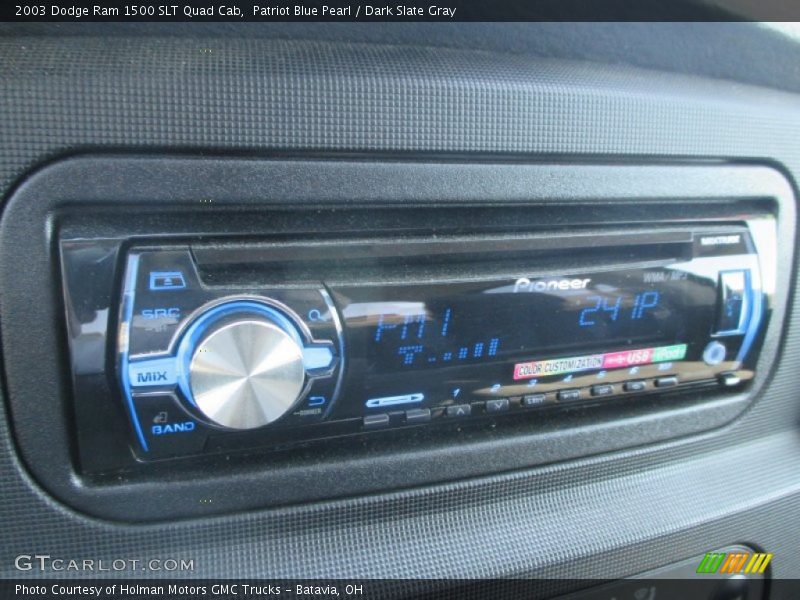 Patriot Blue Pearl / Dark Slate Gray 2003 Dodge Ram 1500 SLT Quad Cab