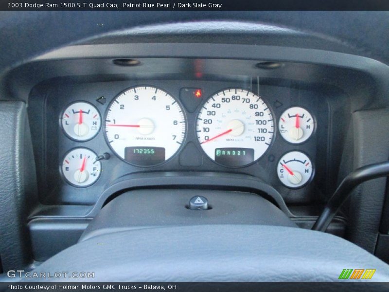 Patriot Blue Pearl / Dark Slate Gray 2003 Dodge Ram 1500 SLT Quad Cab