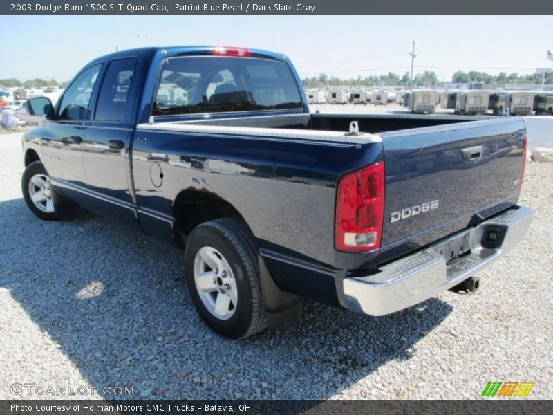 Patriot Blue Pearl / Dark Slate Gray 2003 Dodge Ram 1500 SLT Quad Cab