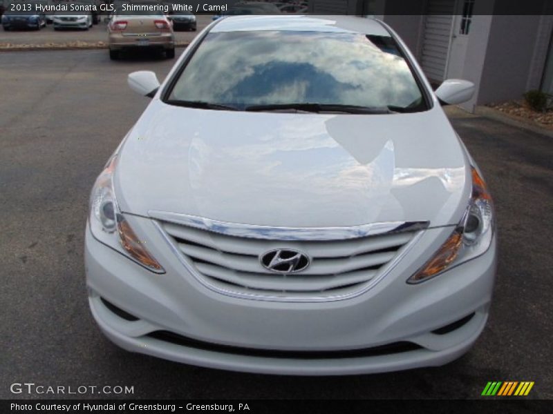 Shimmering White / Camel 2013 Hyundai Sonata GLS