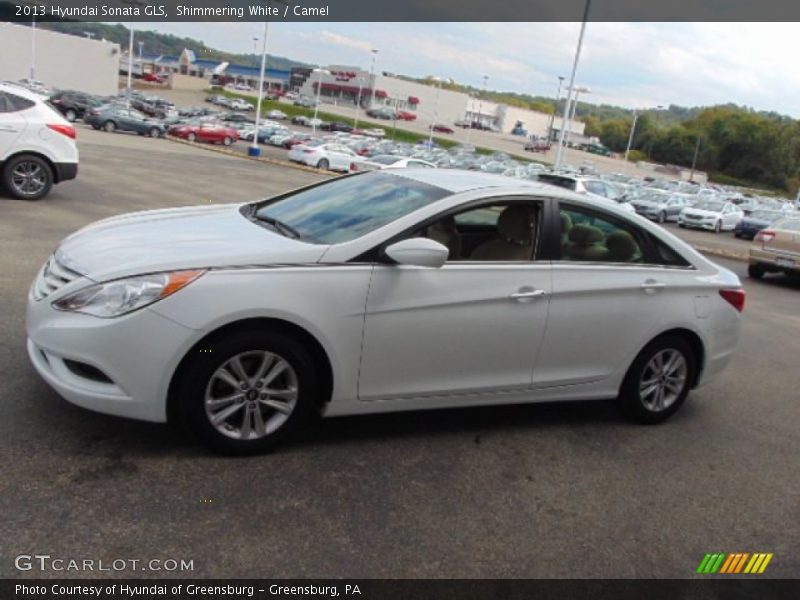 Shimmering White / Camel 2013 Hyundai Sonata GLS