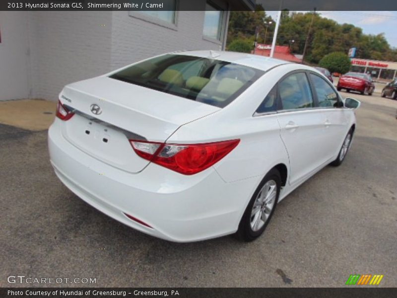 Shimmering White / Camel 2013 Hyundai Sonata GLS