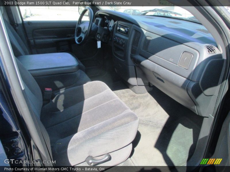 Patriot Blue Pearl / Dark Slate Gray 2003 Dodge Ram 1500 SLT Quad Cab