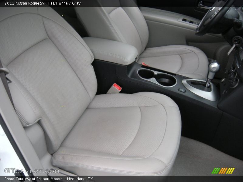 Pearl White / Gray 2011 Nissan Rogue SV