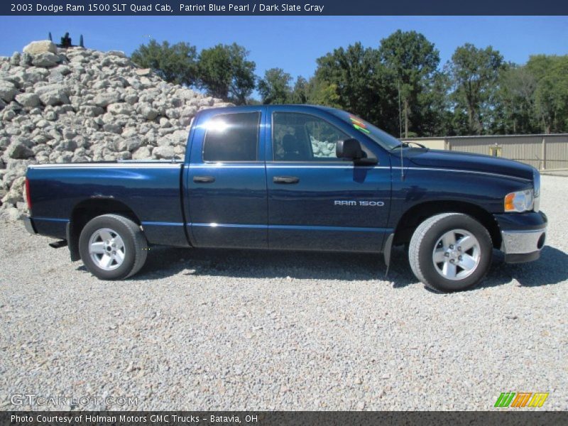Patriot Blue Pearl / Dark Slate Gray 2003 Dodge Ram 1500 SLT Quad Cab