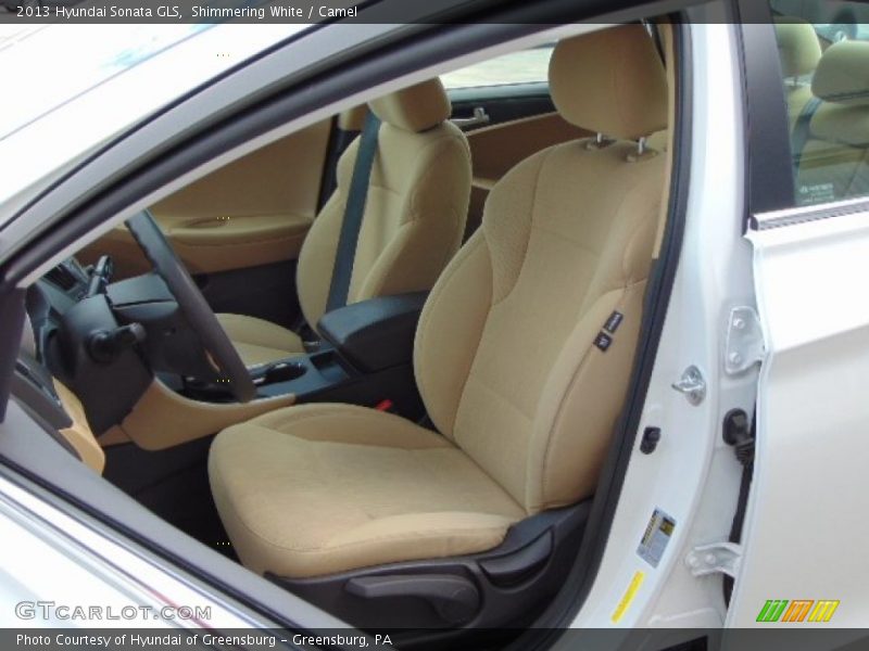 Shimmering White / Camel 2013 Hyundai Sonata GLS