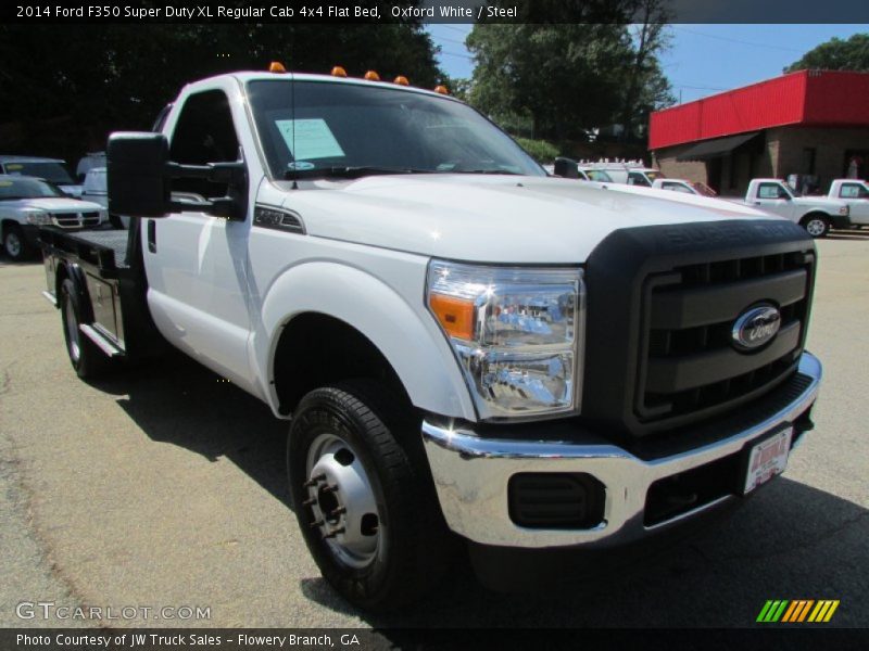 Oxford White / Steel 2014 Ford F350 Super Duty XL Regular Cab 4x4 Flat Bed