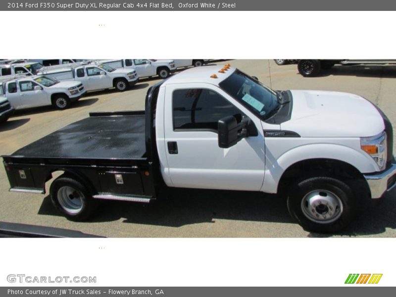 Oxford White / Steel 2014 Ford F350 Super Duty XL Regular Cab 4x4 Flat Bed