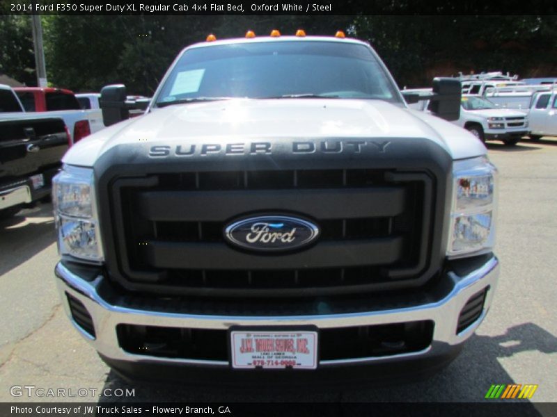 Oxford White / Steel 2014 Ford F350 Super Duty XL Regular Cab 4x4 Flat Bed