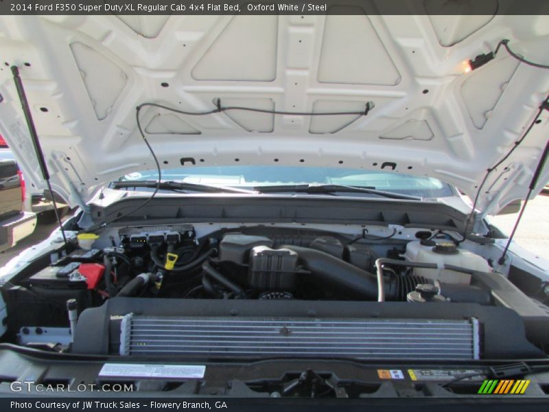 Oxford White / Steel 2014 Ford F350 Super Duty XL Regular Cab 4x4 Flat Bed