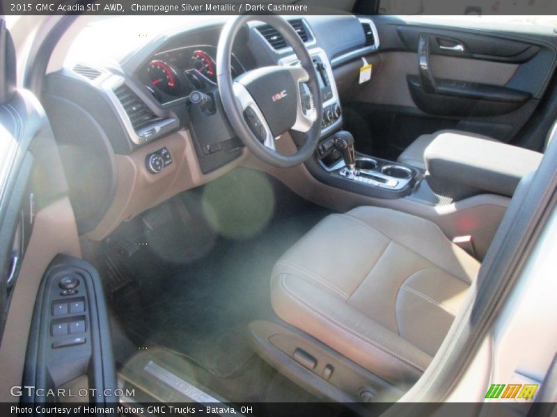 Champagne Silver Metallic / Dark Cashmere 2015 GMC Acadia SLT AWD