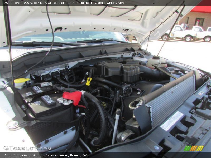 Oxford White / Steel 2014 Ford F350 Super Duty XL Regular Cab 4x4 Flat Bed
