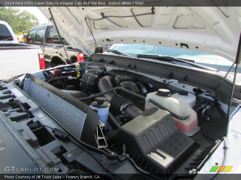 Oxford White / Steel 2014 Ford F350 Super Duty XL Regular Cab 4x4 Flat Bed