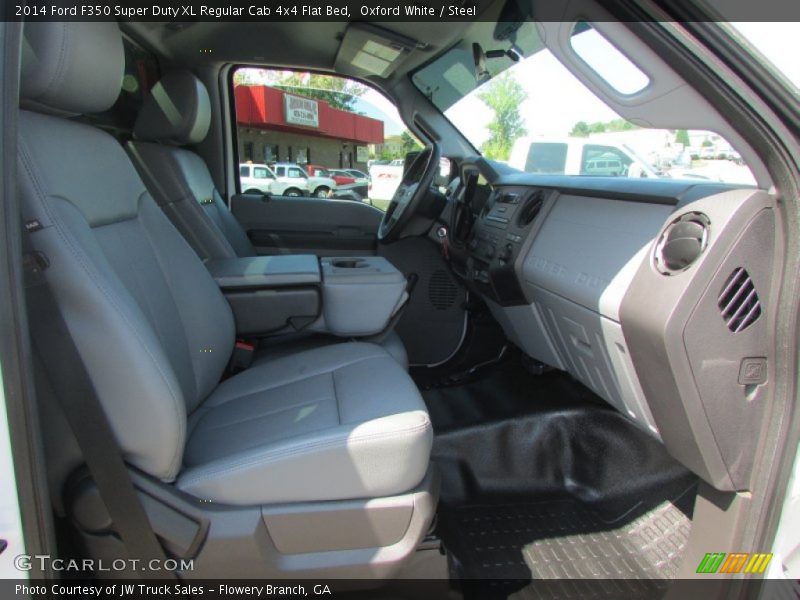 Oxford White / Steel 2014 Ford F350 Super Duty XL Regular Cab 4x4 Flat Bed