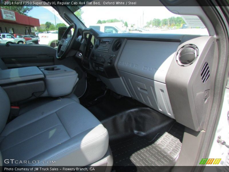 Oxford White / Steel 2014 Ford F350 Super Duty XL Regular Cab 4x4 Flat Bed