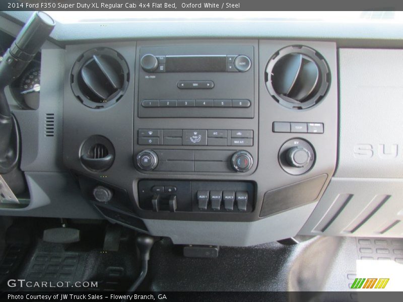 Oxford White / Steel 2014 Ford F350 Super Duty XL Regular Cab 4x4 Flat Bed