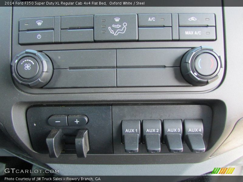 Oxford White / Steel 2014 Ford F350 Super Duty XL Regular Cab 4x4 Flat Bed