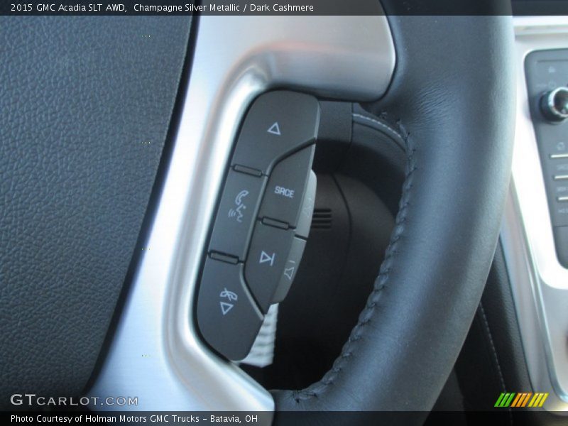 Champagne Silver Metallic / Dark Cashmere 2015 GMC Acadia SLT AWD