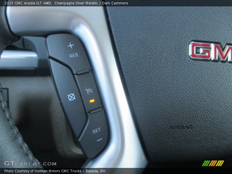Champagne Silver Metallic / Dark Cashmere 2015 GMC Acadia SLT AWD