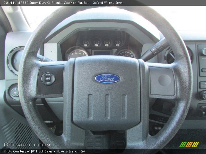Oxford White / Steel 2014 Ford F350 Super Duty XL Regular Cab 4x4 Flat Bed