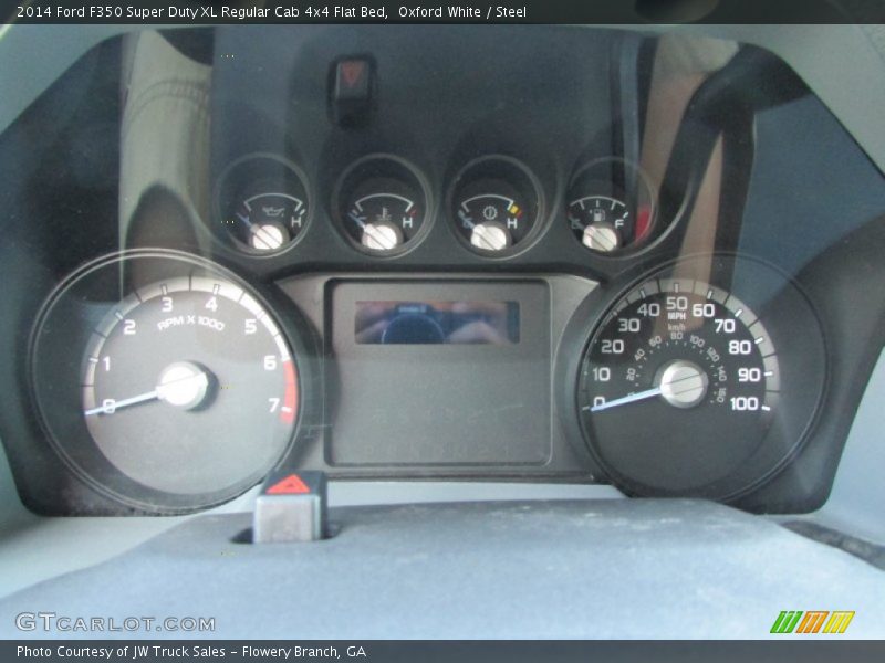 Oxford White / Steel 2014 Ford F350 Super Duty XL Regular Cab 4x4 Flat Bed